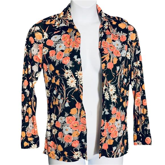 Vintage Fritzi Sleeveless Maxi Dress w/ Jacket Blouse Large 13/14 Jersey Print - Picture 7 of 14